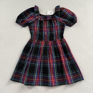 NWT J. Crew Crewcuts Girl Tartan Plaid Cotton Puff Short Sleeve Ruffle Dress 8